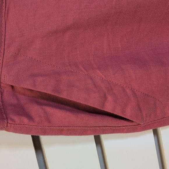 L.L. Bean Women's Pink 100% Linen Classic Fit Straight Leg Button Front Pants 14 - Picture 3 of 10